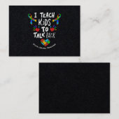 Ik leer Kinderen om de spraaktaaltherapie te herha Visitekaartje (Voorkant / Achterkant)