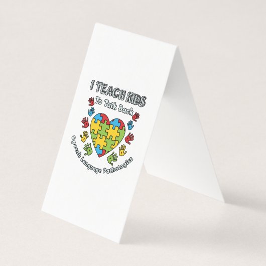 Ik leer Kinderen om de spraaktaaltherapie te herha Visitekaartje (Voorkant)