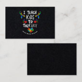 Ik leer Kinderen om de spraaktaaltherapie te herha Visitekaartje (Voorkant / Achterkant)