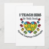 Ik leer kinderen terug te praten Spraak Taal Thera Bedankkaart (Voorkant / Achterkant)