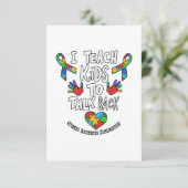 Ik leer kinderen terug te praten Spraak Taal Thera Bedankkaart (Staand voorkant)