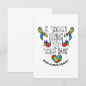 Ik leer kinderen terug te praten Spraak Taal Thera Bedankkaart (Voorkant / Achterkant)