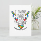 Ik leer kinderen terugpraten Spraaktaaltherapie Bedankkaart (Staand voorkant)