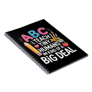 Ik leer kleine mensen Docentenwaardering School Notitieboek