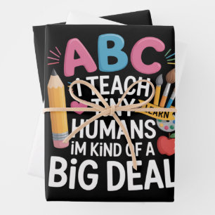 Ik Leer Kleine Mensen Kennis Waardering School Inpakpapier Vel