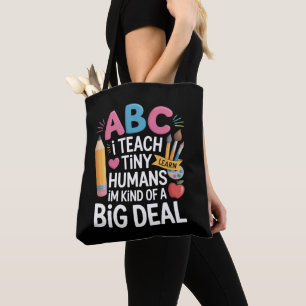 Ik Leer Kleine Mensen Kennis Waardering School Tote Bag