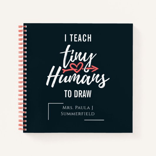 Ik leer kleine mensen om kunstleraar te tekenen notitieboek (Voorkant)