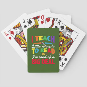 Ik leer kleine mensen om te lezen pokerkaarten