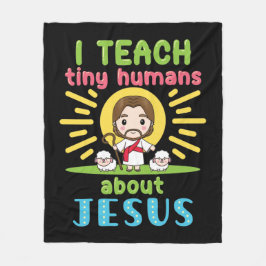 Ik leer kleine mensen over Jezus Christelijk Fleece Deken