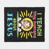 Ik leer kleine mensen over Jezus Christelijk Fleece Deken (Voorkant (Horizontaal))