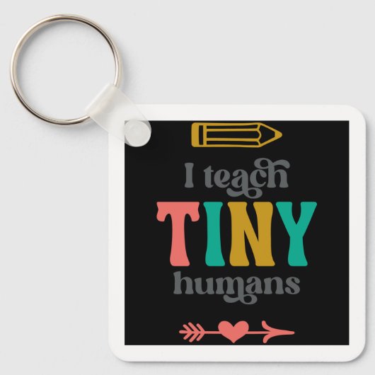 Ik leer kleine mensen sleutelhanger (Voorkant)