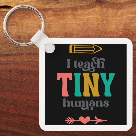 Ik leer kleine mensen sleutelhanger (Voorkant)