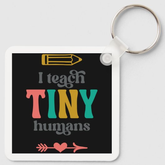 Ik leer kleine mensen sleutelhanger (Achterkant)