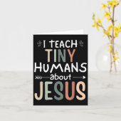 Ik leer kleine mensjes over Jezus Zondagsschool le Kaart (Gele Bloem)