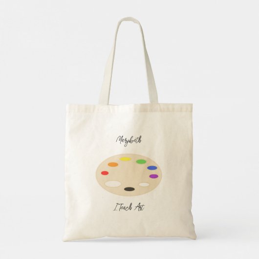 Ik leer Kunst Gepersonaliseerd het Palet van de Ve Tote Bag (Achterkant)