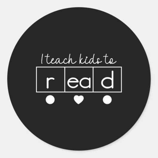 Ik leer lezen in de wetenschap van lezen ronde sticker (Voorkant)