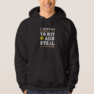 Ik leer meisjes om met een steal softball coach te hoodie