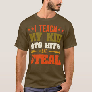 Ik leer mijn Kind om honkbal te hakken en te stele T-shirt