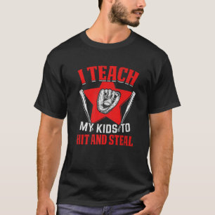 Ik leer mijn Kinderen om honkbal te hakken en te s T-shirt