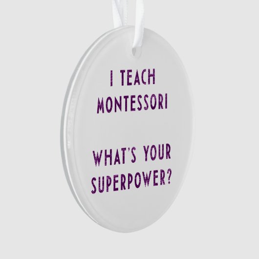 Ik leer Montessori wat is je Superpower? Ornament (voorkant)