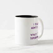 Ik leer Montessori wat is je Superpower? Tweekleurige Koffiemok (Voorkant rechts)