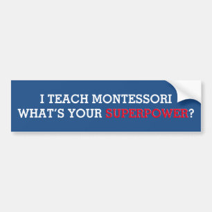 Ik leer Montessori wat je Superpower is Bumpersticker