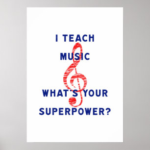 Ik leer muziek wat je Superpower is Poster