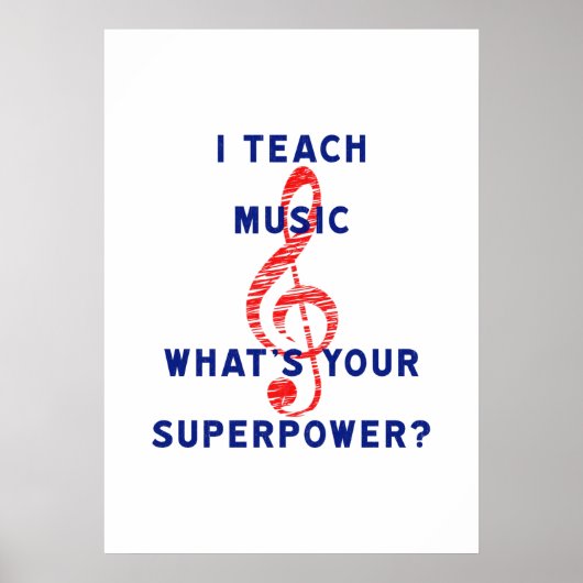 Ik leer muziek wat je Superpower is Poster (Voorkant)