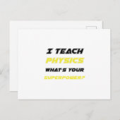 Ik leer natuurkunde wat je Superpower leraar is Briefkaart (Voorkant / Achterkant)