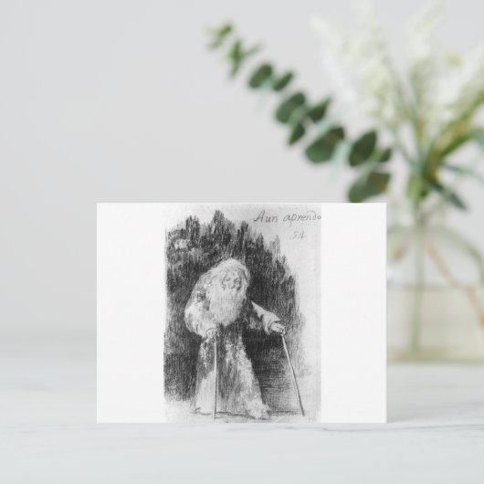 Ik leer nog steeds door Francisco Goya Briefkaart (Staand voorkant)