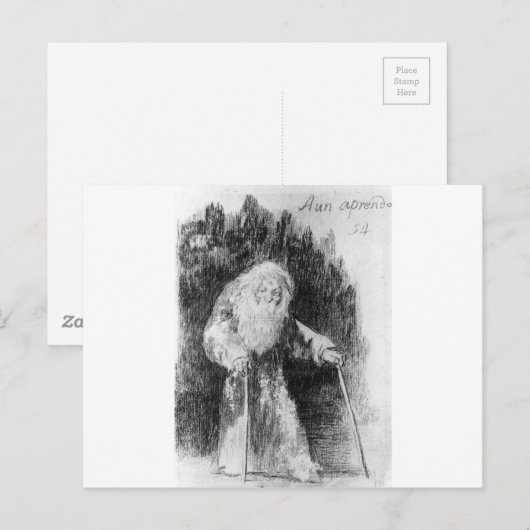 Ik leer nog steeds door Francisco Goya Briefkaart (Voorkant / Achterkant)