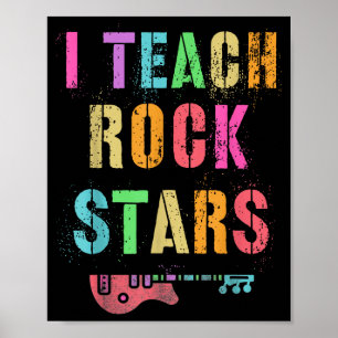 Ik Leer Rocksterren Band Vibes Leraar Rocks Mijn M Poster