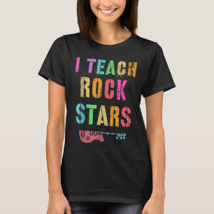 Ik Leer Rocksterren Band Vibes Leraar Rocks Mijn M T-shirt