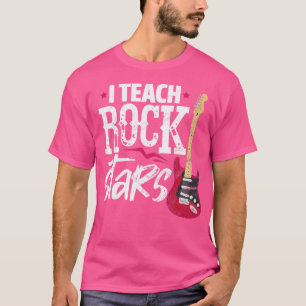 Ik Leer Rocksterren Funny Muziekleraar Gitaar Spel T-shirt