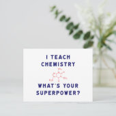Ik leer scheikunde wat is je Superpower? Briefkaart (Staand voorkant)