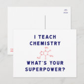 Ik leer scheikunde wat is je Superpower? Briefkaart (Voorkant / Achterkant)
