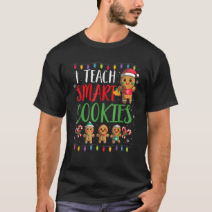 Ik leer Slimme Koekjes Kerstleraar Gingerbre T-shirt