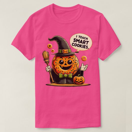 Ik leer slimme koekjes leraar Halloween T-shirt (Design voorkant)
