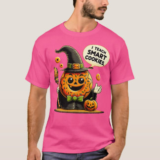 Ik leer slimme koekjes leraar Halloween T-shirt
