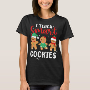 Ik leer slimme koekjes peperkoek kerstpyjama t-shirt