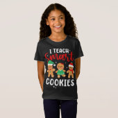 Ik leer slimme koekjes peperkoek kerstpyjama t-shirt (Voorkant volledig)