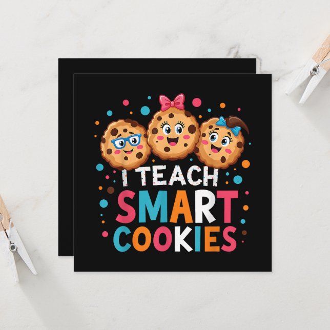 Ik leer slimme koekjes terug naar school leraar  (Voorkant / Achterkant in situ)