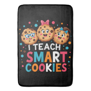 Ik leer slimme koekjes terug naar school leraar badmat