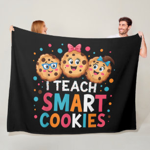 Ik leer slimme koekjes terug naar school leraar fleece deken