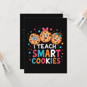 Ik leer slimme koekjes terug naar school leraar kaart