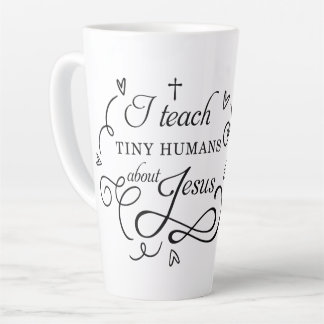 Ik leer Tiny Humans over Jesus Sunday School Teac Latte Mok