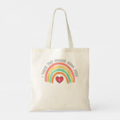 Ik leer Tiny Humans over Jezus leraar Appreciati Tote Bag (Achterkant)