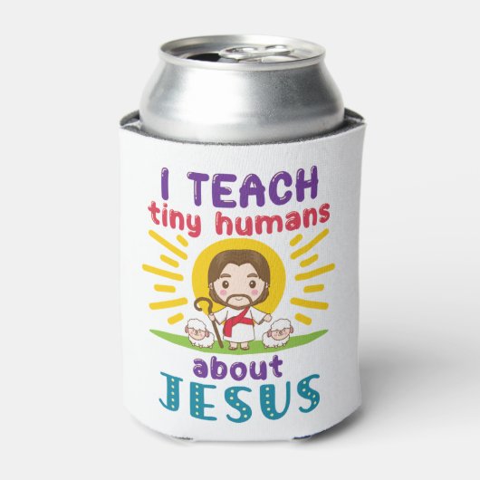 Ik leer Tiny Humans over Jezus Zondag School Blikjeskoeler (Blikje Voorkant)