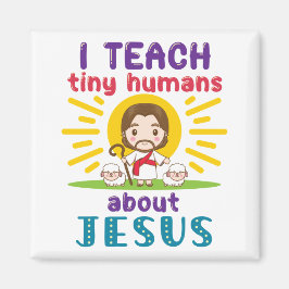 Ik leer Tiny Humans over Jezus Zondag School Magneet