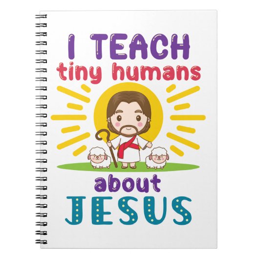Ik leer Tiny Humans over Jezus Zondag School Notitieboek (Voorkant)